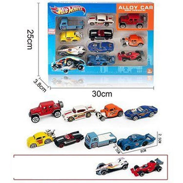 Hot Wheel Diecast Mini Cars Set - 10Pcs